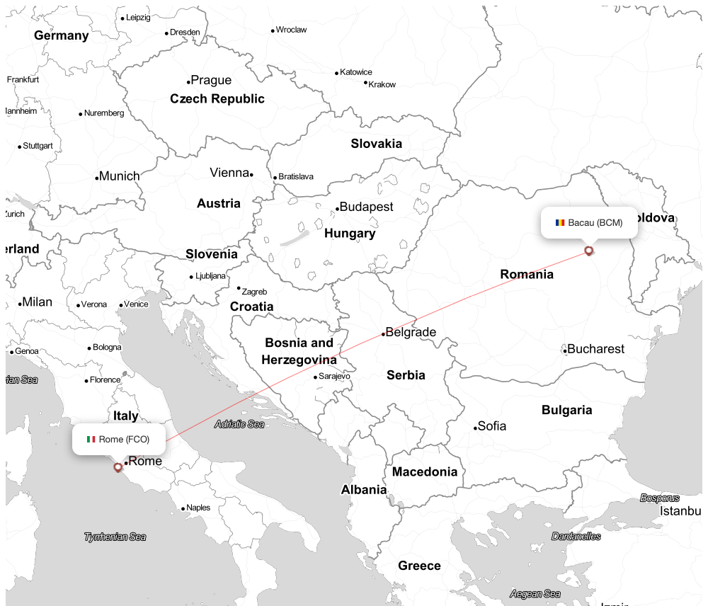 Flight map for AEZ3215 XZ3215