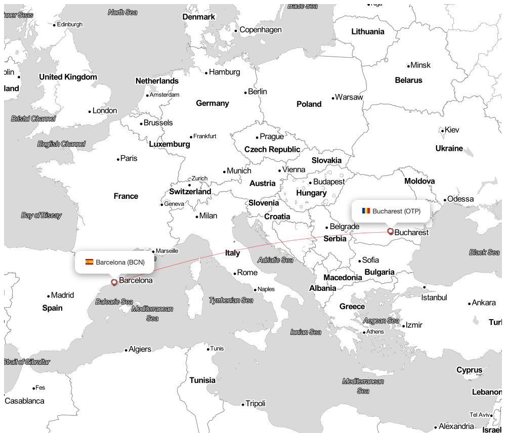 Flight map for WMT3176 W43176