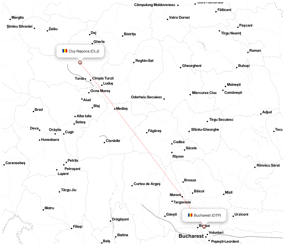 Flight map for ROT650 RO650