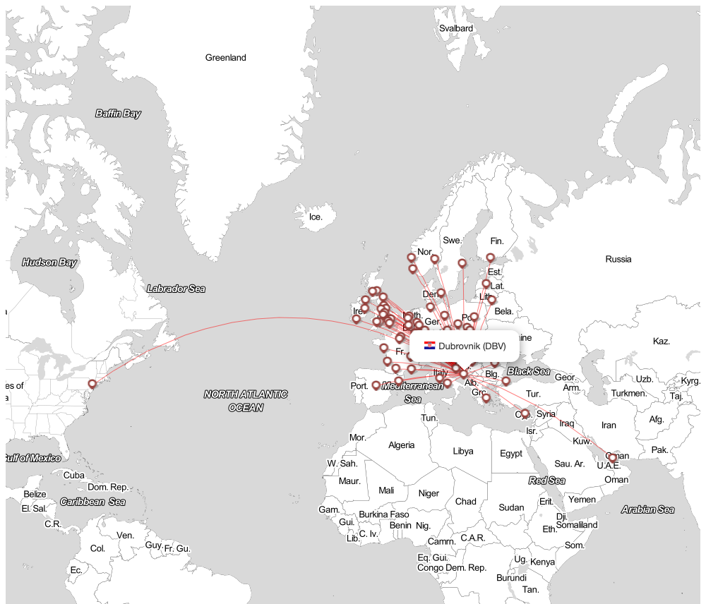 Flight map for DBV