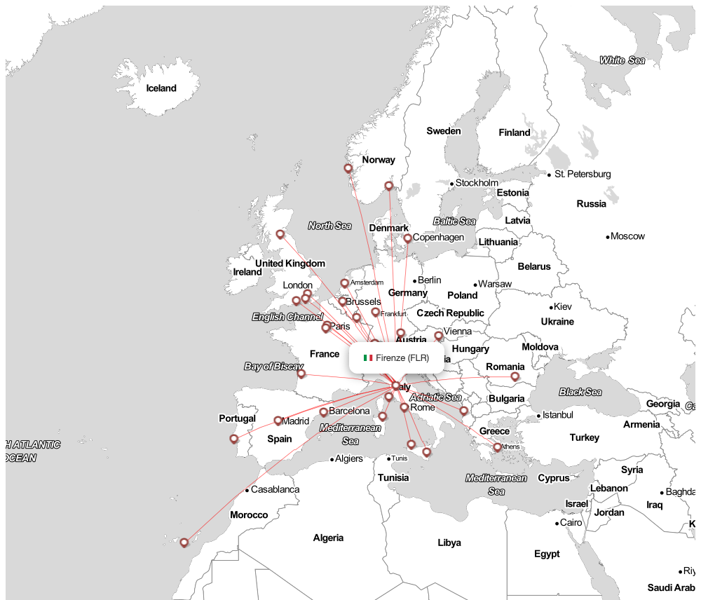 Flight map for FLR