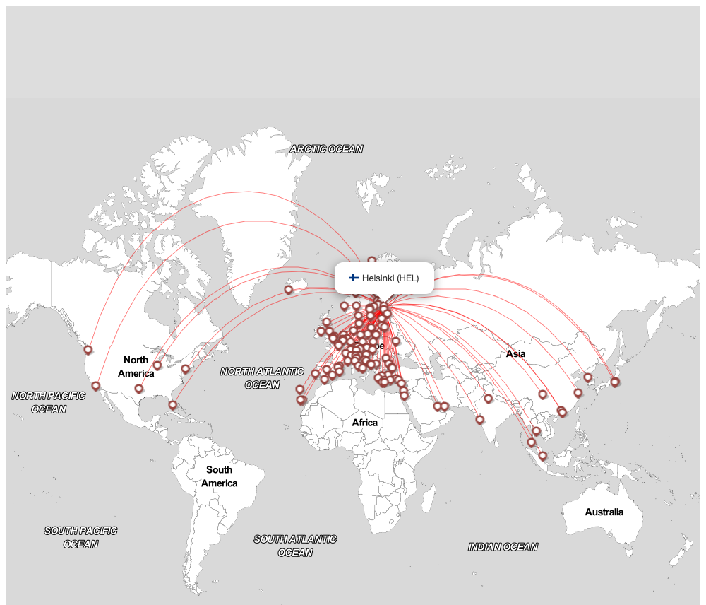 Flight map for HEL