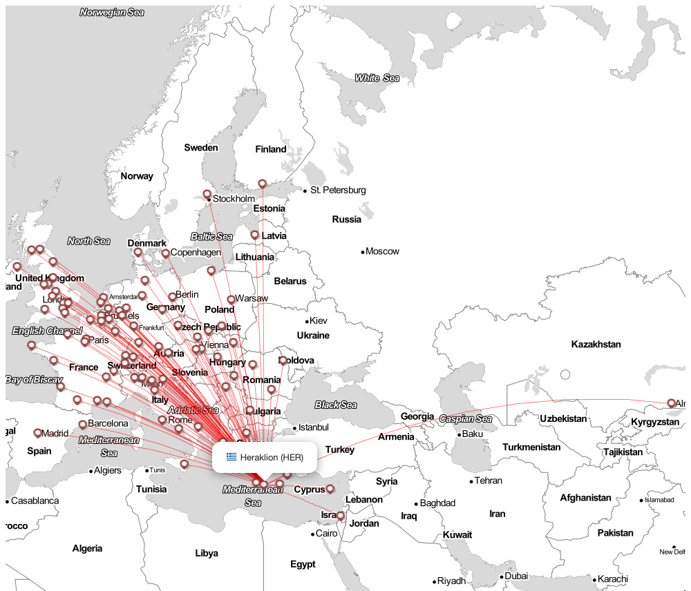 Flight map for HER